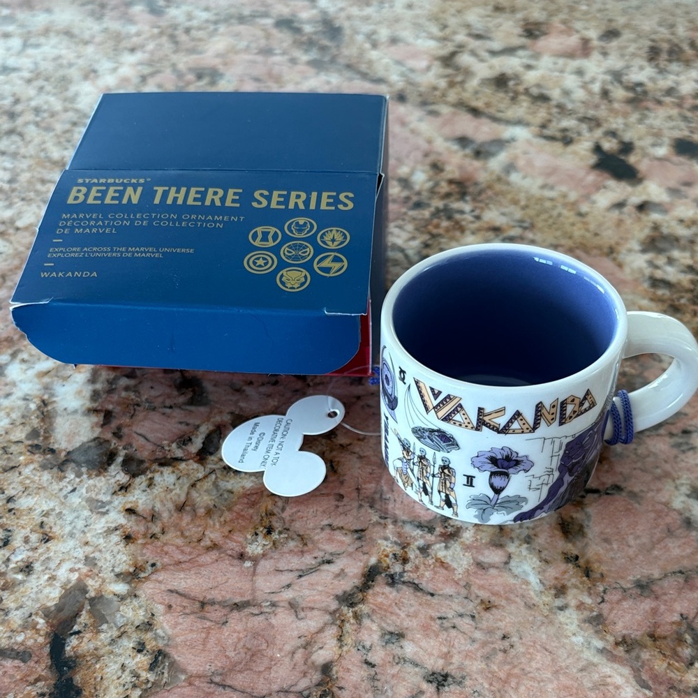 Starbucks Marvel Wakanda Mug Ornament with Blue Interior